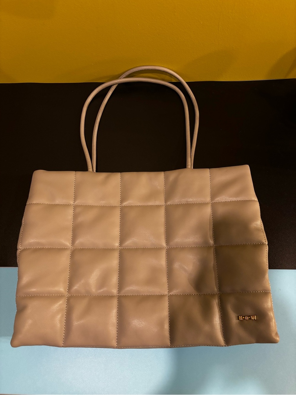 Gray leather Bag0711